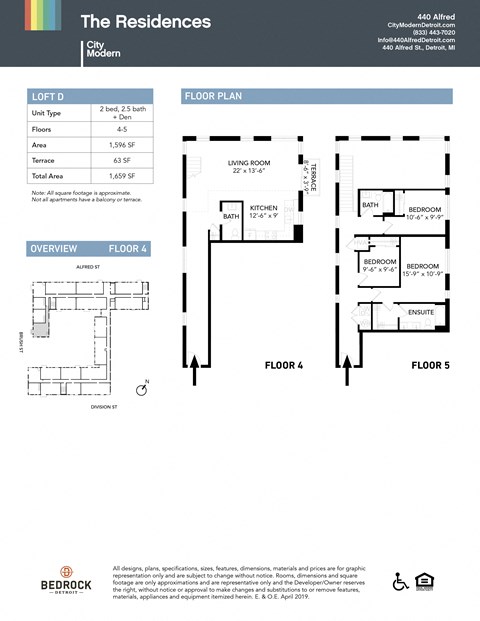 Floor plan for 3 beds, 2.5 baths, 1596 sqft